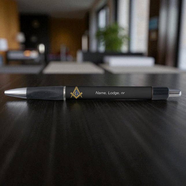 Bolígrafo Masonic Black y gold masason (Subido por el creador)