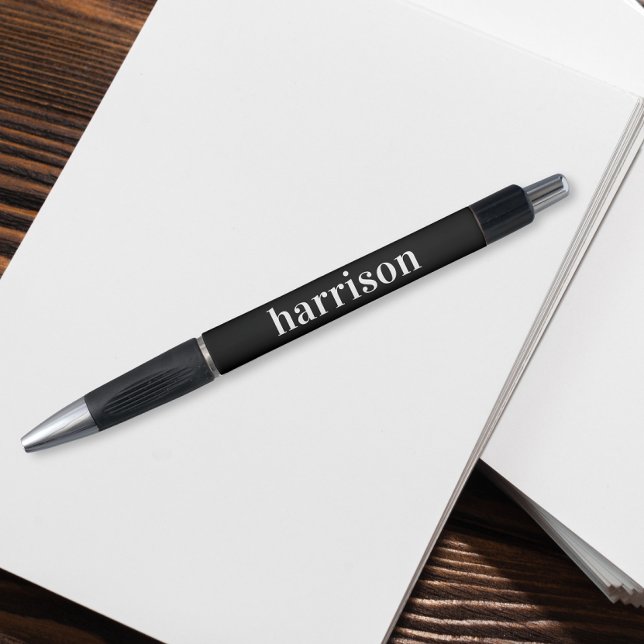 Bolígrafo Mínima tipografía moderna Monograma negro (Subido por el creador)