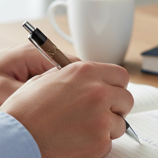 Bolígrafo Minimal Aged Leather Style Design Personalized (Subido por el creador)