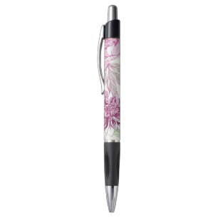 Bolígrafo Modelo con las flores rosadas