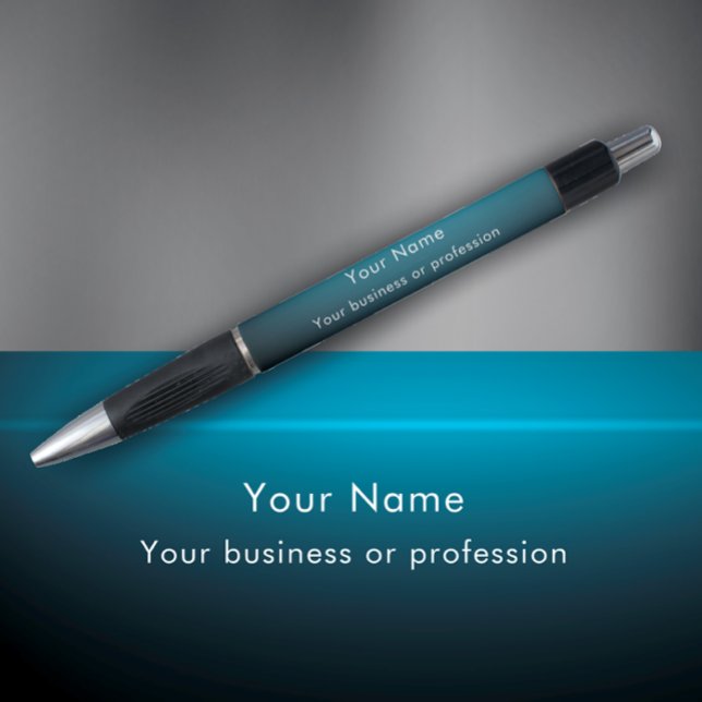 Bolígrafo Modern Stylish Blue Custom Business Promotion Gift (Personalize this unique stylish business promotional pen. Add your name and company details.)