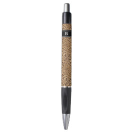 Bolígrafo Monograma elegante de impresión de leopardo