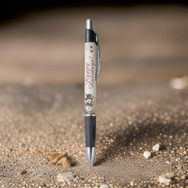 Bolígrafo Monograma Floral con color de agua