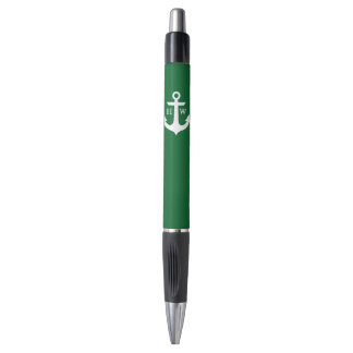 Bolígrafo Monogramado de ancla verde