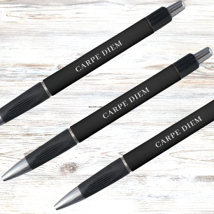 Bolígrafo Motivación del lema del personalizado blanco negro