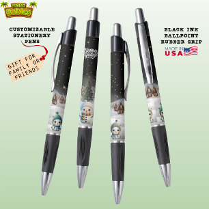 Bolígrafo Navidades de la temporada de nevadas saludan a pue