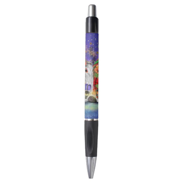 Bolígrafo Navidades Pen Gift con gnomes felices (Frente vertical)