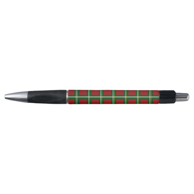 Bolígrafo Navidades Red Green Big Checker Plaid (Anverso)