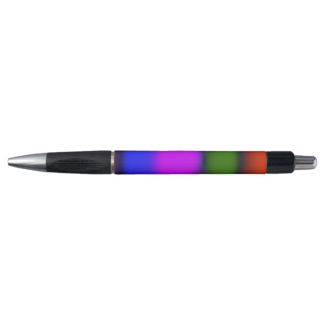 Bolígrafo Neon Blue, Purple, Green, Naranja Rubber Grip Pen (Anverso)