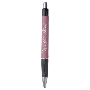 Bolígrafo Niños de Boysenberry Rosa Dorado Brillante Destell