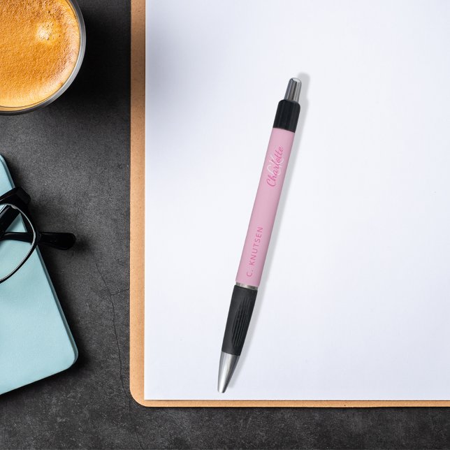 Bolígrafo Nombre con firma de monograma rosa (Subido por el creador)