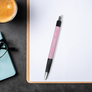 Bolígrafo Nombre de firma de monograma rosa