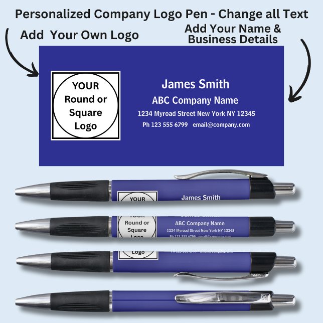 Bolígrafo Nombre de los detalles de la compañía. Blanco sobr (Subido por el creador)