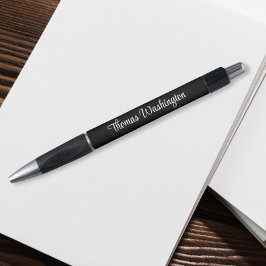 Bolígrafo Nombre de monograma de guión moderno negro