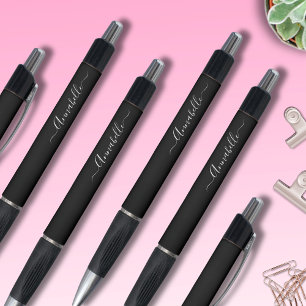 Bolígrafo Nombre personalizado en blanco y negro