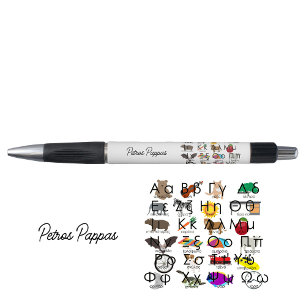 Bolígrafo Nombre personalizado Letra griega de alfabeto