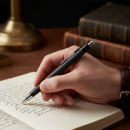 Bolígrafo Obsidiana Negra Antiquaria