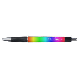 Bolígrafo Ombre arcoiris multicolor brillante personalizado