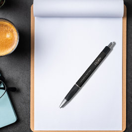 Bolígrafo Oro negro con nombre de monograma personalizado en