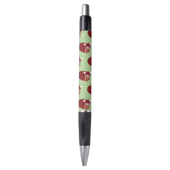 Bolígrafo Panda Rojo (Frente vertical)