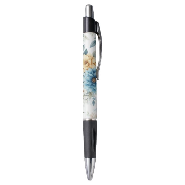 Bolígrafo Pastel Floral Blue Yellow Home Office Writing (Parte inferior (Vertical))