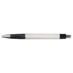 Bolígrafo Patrón beige y blanco de cinco rayas