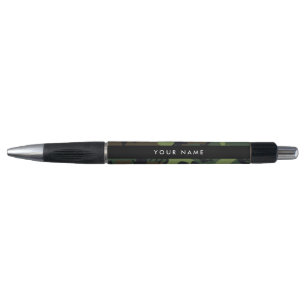 Bolígrafo Patrón de camuflaje verde, nombre, personalización