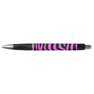 Bolígrafo Patrón de cebra de color neón rosa