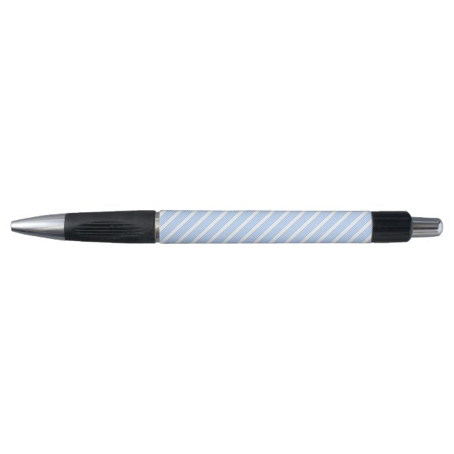 Bolígrafo Patrón de cinco rayas azul y blanco (Anverso)