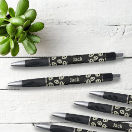 Bolígrafo Patrón de cráneo Pens personalizados negros