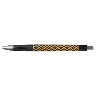 Bolígrafo Patrón de diamante amarillo y negro