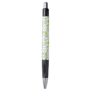 Bolígrafo Patrón de Elefantes, Elefantes Cutos - Gris Verde