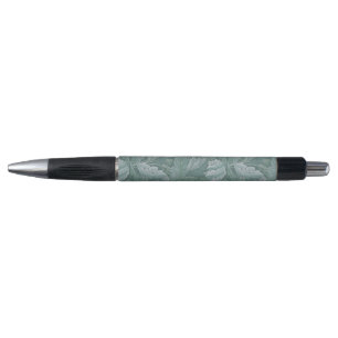 Bolígrafo Patrón de hoja de acanto azul teal de William Morr