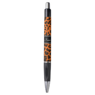 Bolígrafo Patrón de leopardo naranja de nombres personalizad