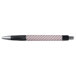 Bolígrafo Patrón malva morado y beige de cinco rayas