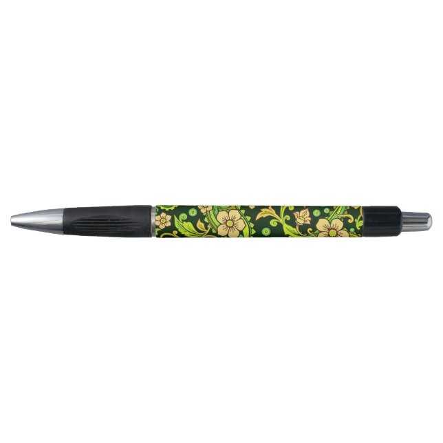 Bolígrafo Patrón verde de paisley (Anverso)