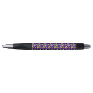 BOLÍGRAFO PATRONES DE GRAS PURPLE VERDES AMARILLOS MARDI GRA
