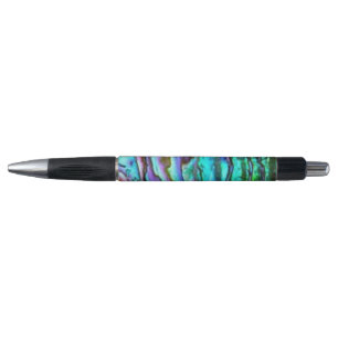 Bolígrafo Paula verde azul brillante Abalone Shell Pen