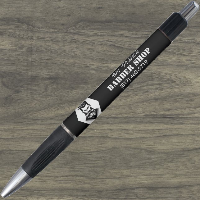Bolígrafo Peluquería Profesional Barbería negro y blanco (Subido por el creador)
