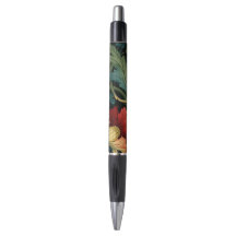 Pens - Art Nouveau Floral Red