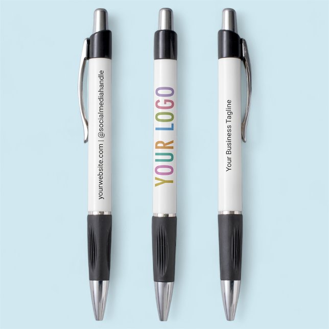 Bolígrafo Pequeña cantidad de pinzas de impresión para perso (MISOOK White Pens with Logo)