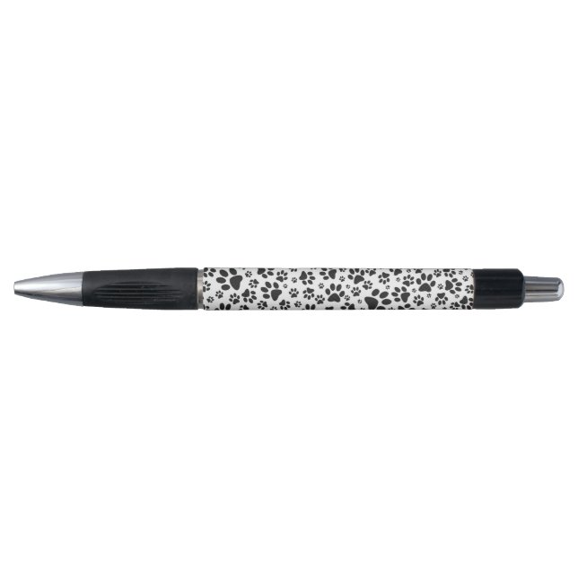 Bolígrafo Perro Paws Black and White Polka Dot (Anverso)