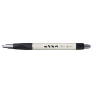 Bolígrafo Personalizable lindo gracioso gato negro negro neg