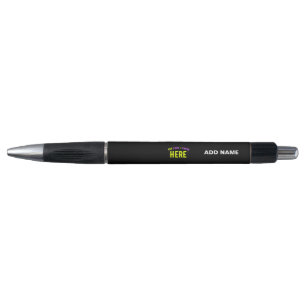 BOLÍGRAFO PERSONALIZABLE MODERNO ESTILO NEGRO VERIFICADO MAR