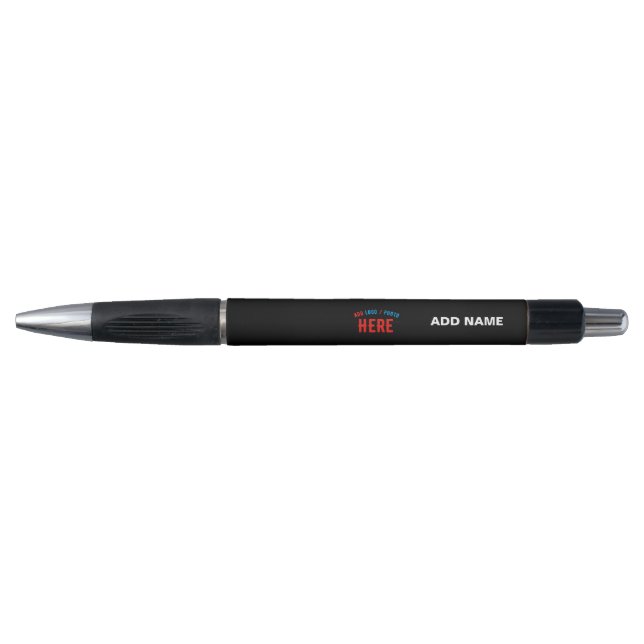 BOLÍGRAFO PERSONALIZABLE MODERNO ESTILO NEGRO VERIFICADO MAR (Anverso)