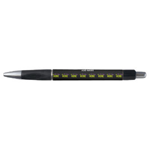 BOLÍGRAFO PERSONALIZABLE MODERNO ESTILO NEGRO VERIFICADO MAR
