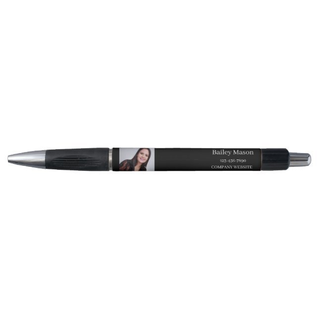 Bolígrafo Personalizado Black Photo Name Ink Pen (Anverso)