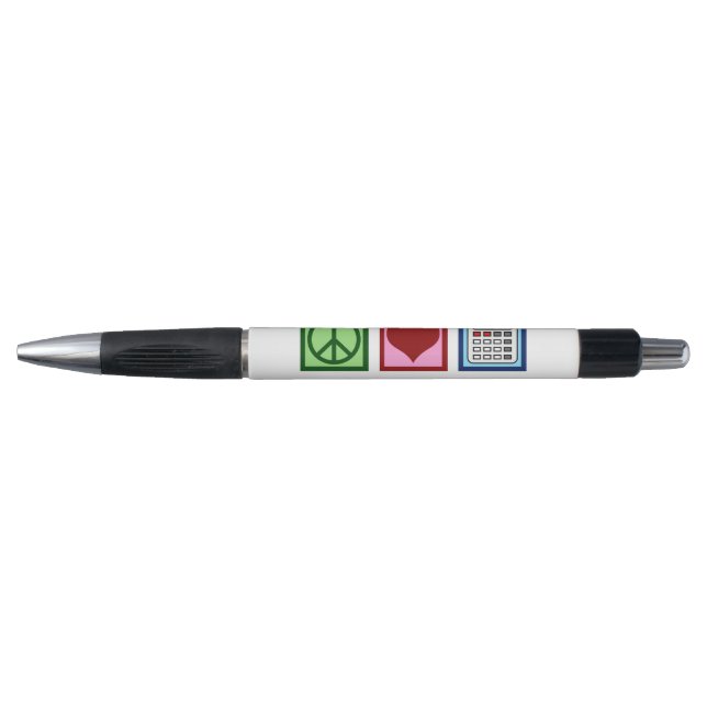 Bolígrafo Personalizado de contabilidad de Peace Love (Anverso)
