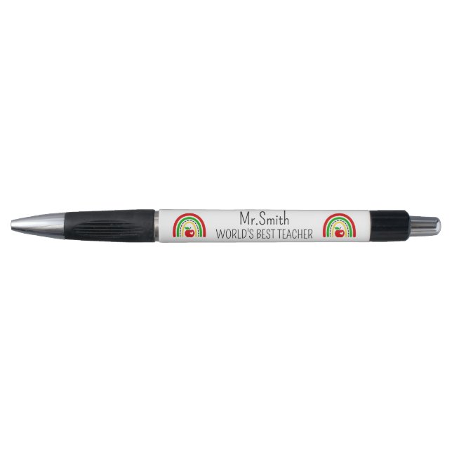Bolígrafo Personalizado Mejor Profesor del Mundo (Anverso)
