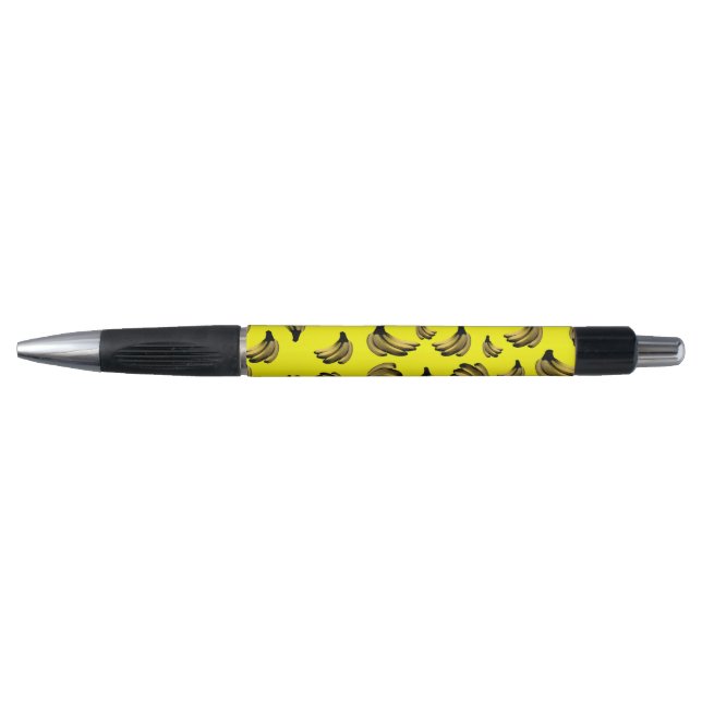 Bolígrafo Plátanos amarillo dorado, (Anverso)